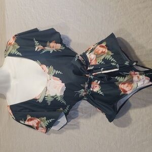Unbranded Floral One Piece SZ 2X